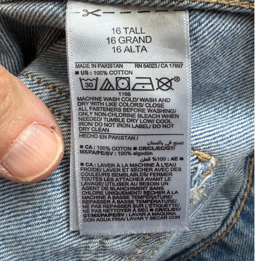 Old Navy Baggy Wide Leg Jeans Womens 16  Drapey Denim Y2K High Rise Patch Pocket - Picture 11 of 12